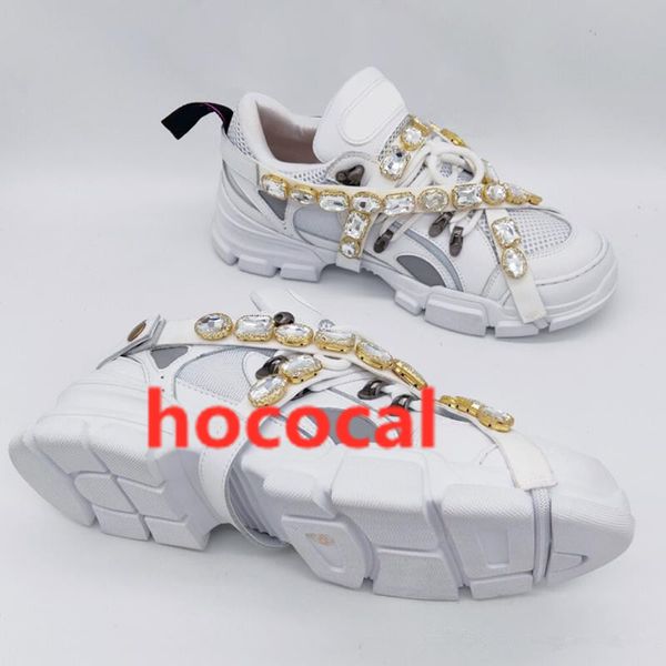 

hococal flashtrek sneaker with removable crystals mens luxury designer shoes casual fashion luxury designer womens shoes sneakers, Black