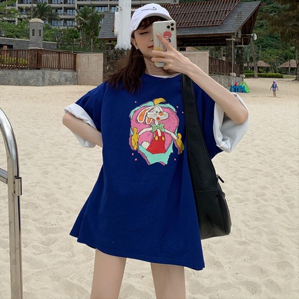 

2020 good-looking cartoon underwear printing loose slim underclothes missing big female 2020 good-looking cartoon t-shirt underwear printing, White