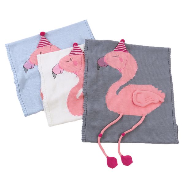 

knitting baby blanket flamingos knitted infant toddler children blanket for girls boys super soft stroller baby bedding
