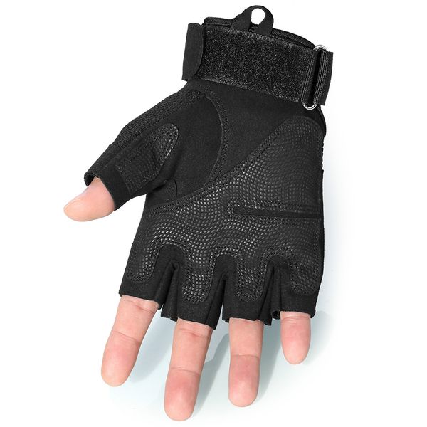 

hard finger fingerless gloves motocross luva moto biker half refers to ride racing protective equipment ms. men 2019, Black