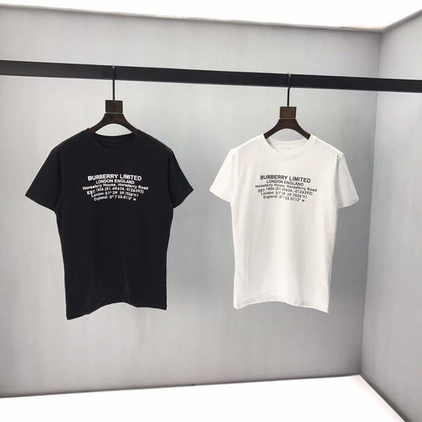 

summer latest style men and women brand fashion classic luxury design short sleeve shirt t-shirt% cotton qq121, White;black