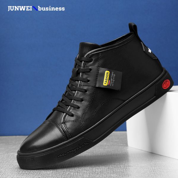 

winter shoes men waterproofs high grade lace up genuine leather erkek bot ankle black footwear with fur snow boots 4