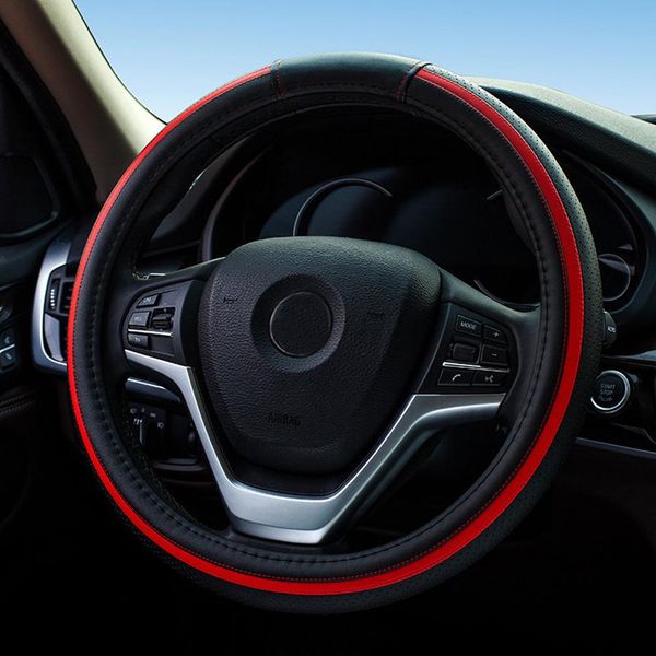 

dragonpad univerisal waterproof car steering wheel cover universal non-slip car steering wheel cover embossed leather style