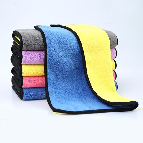 

30x60cm polyester thick auto care detailing polishing microfiber fiber home washing super absorbent car towel cleaning cloths