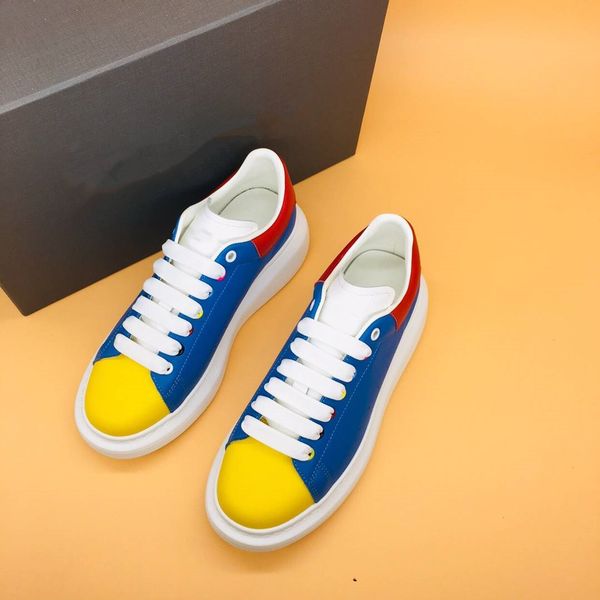 

platform shoes new designer men/women sports shoes colorful genuine leather casual shoes ing, Black