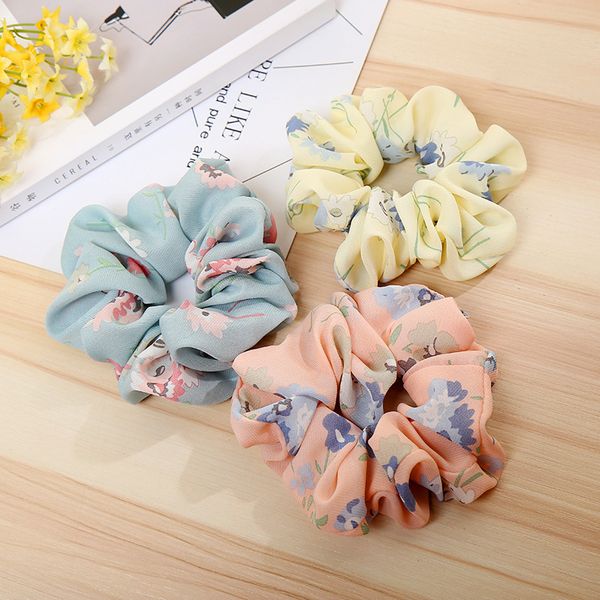 

hair scrunchies tie accesories for women girl's child ponytail holder rope flowers hair scrunchie hair bands spring headbands 100pcs fq, Slivery;white