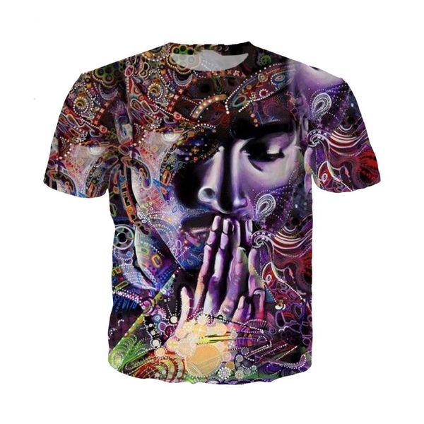 

новые моды для женщин / мужчин tupac 2pac лето с короткими рукавами смешно 3d печати футболка повседневная одежда топ тис k74, White;black