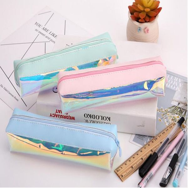

laser pencil case super fashion big students supplies stationery gift school cute pencil box pencilcase bag school supply
