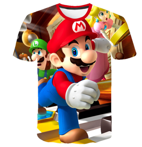 

2019 новейшие видеоигры super mario bros 3d печать футболки унисекс аниме мультфильм игры круто боевой футболка марио повседневный стиль топ, White;black