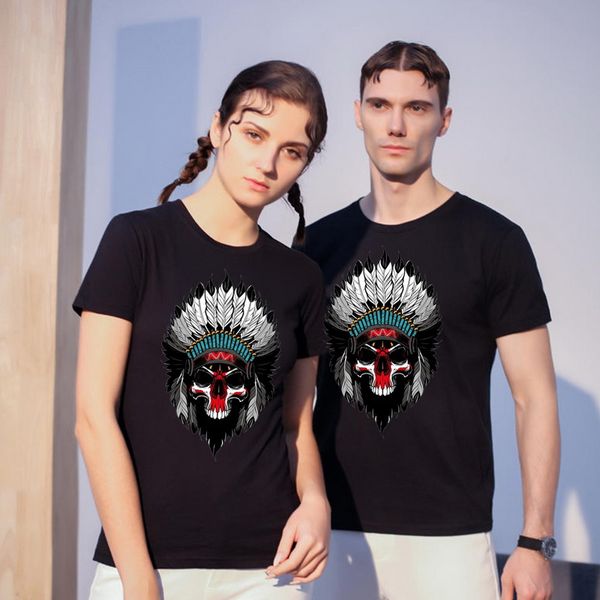 

w-nazun short sleeve 2020diy original t-shirt plus size black summer fashion personality couple ladies t-shirt, Black;blue
