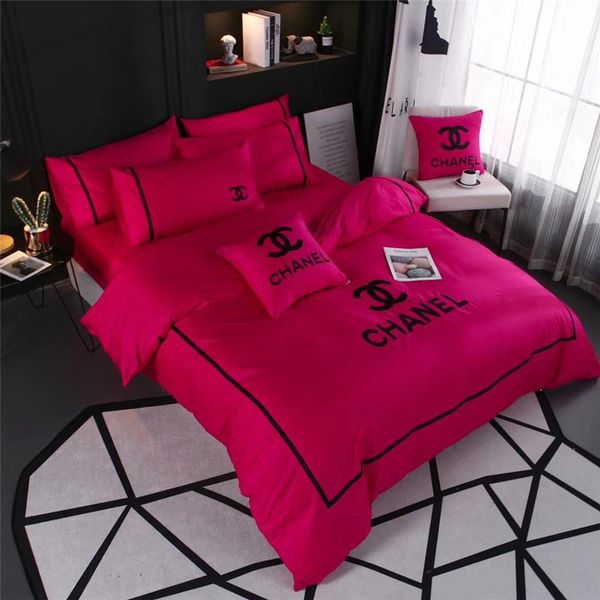 

Розовые женские постельные принадлежности Queen Size покрывала с наволочкой и постел