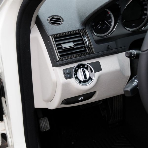 

carbon fiber sticker covers interior accessories for - c w204 (2007-2013) air conditioning outlet frame sticker