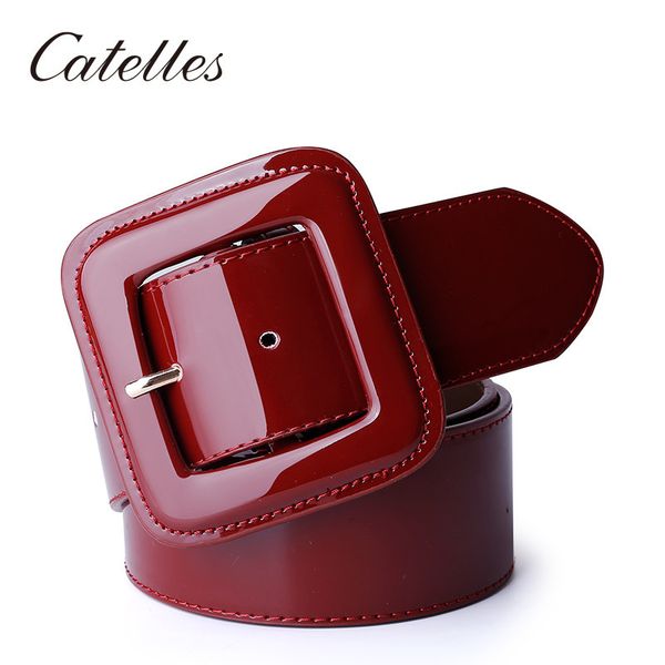 

catelles широкий женский пояс красный женский пояс из натуральной кожи для женщин дизайнеры бренд высокого качества женские поясные ремни дл, Black;brown