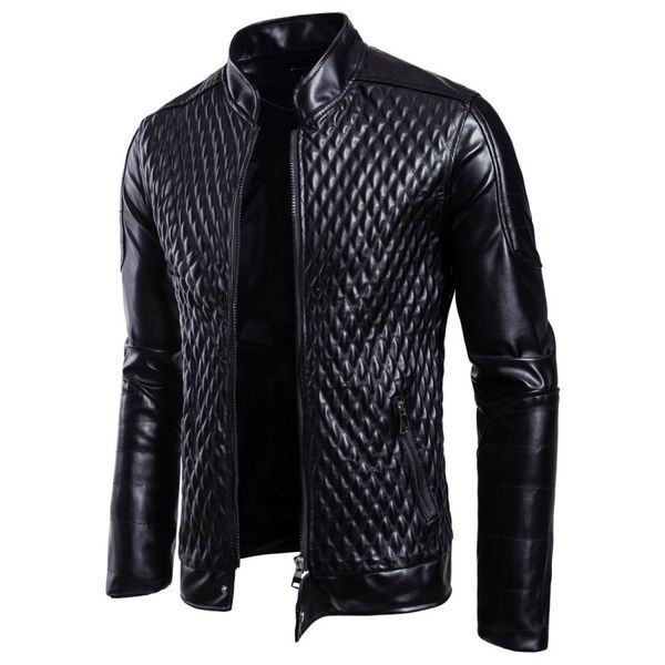 

mens spring autumn jacket new black pu leather jacket men red pu leather mens men coat ropa de hombre windbreaker 3xl, Black;brown