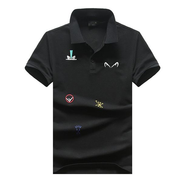 

fashion mens polo shirt luxurious short sleeve mens polo t-shirt summer mens stylist tees size m-3xl, White;black