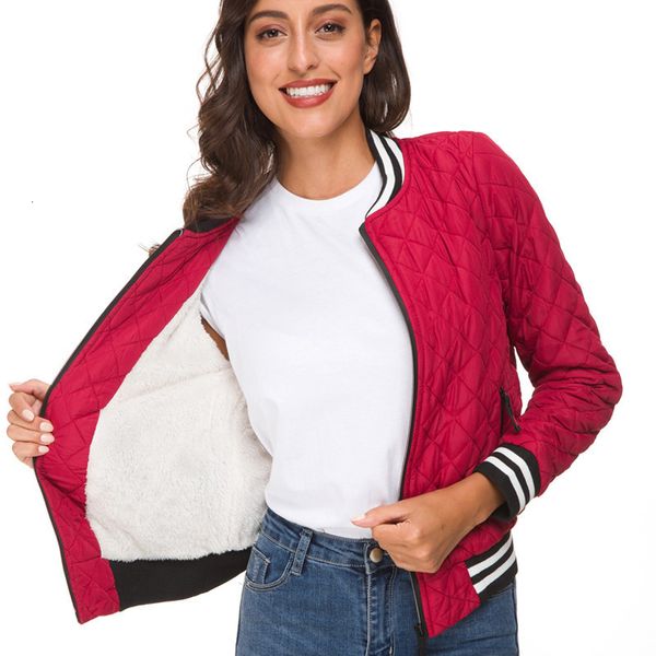 

ladies jacket jackets for women jacket women 2019 new spring autumn winter velvet lamb coat woman basic parkas down female clothings, Black;brown