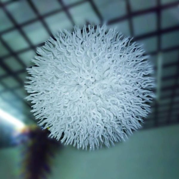 

round ball crystal chandeliers white hand blown lamps chandelier lights home decoration lamp lighting fixtures for dining room