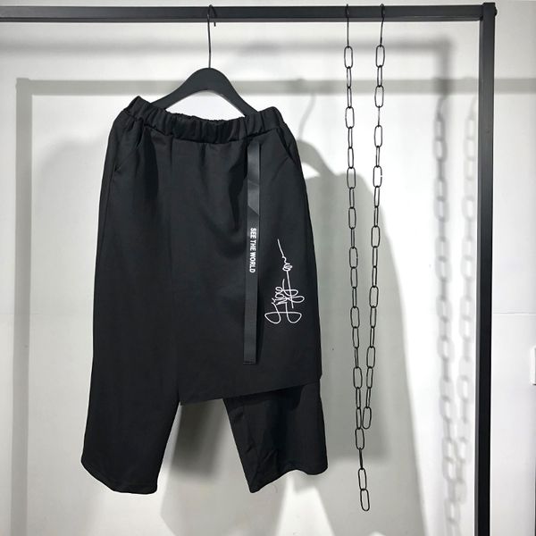 

owen seak men casual harem pants high street wear ankle length pants men's clothing sweatpants summer black