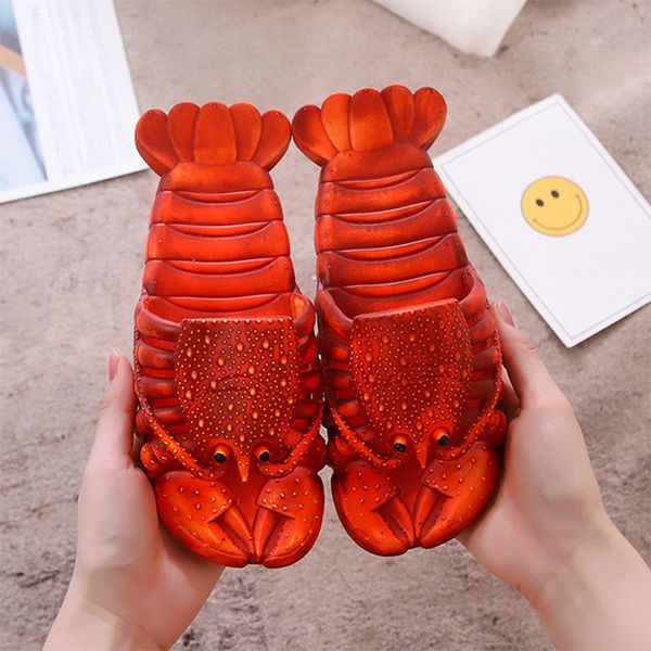 

women slippers summer crayfish couples ladies shoes slides soft cool beach female bathroom 2020 casual woman plus size, Black