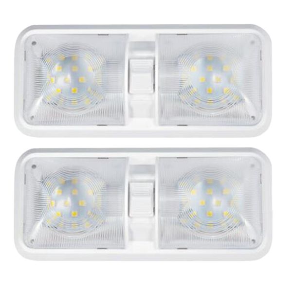 

2pc interior car lights trailer rv ceiling light double dome light ceiling fixture camper trailer marine motorhome lights