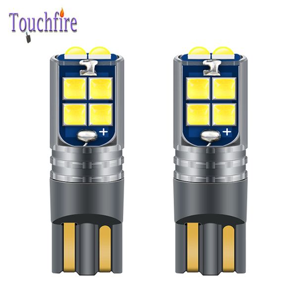 

10pcs t10 w5w 194 canbus 3030 10smd with lens car bulb clearance license plate reading interior light auto lamp 6000k wholesale