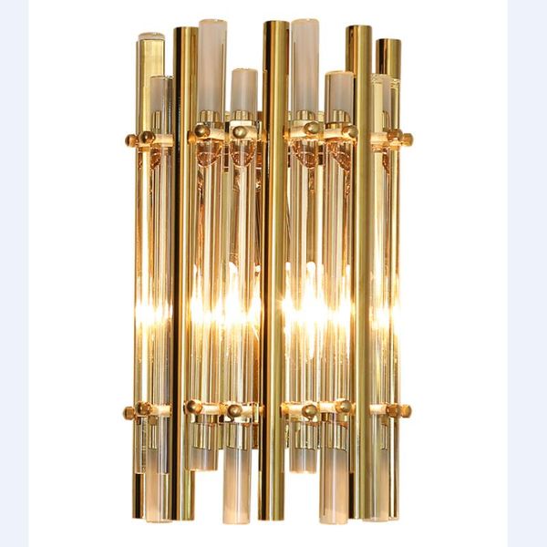 

new golden crystal wall lamp wall led lights for living room l wall decoration creative warm hallway bedroom bedside corridor lamp