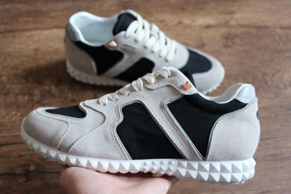 

mens women genuine leather fashion luxury designer shoes white leather open sneaker with black white trainers chaussures baskets 35-46