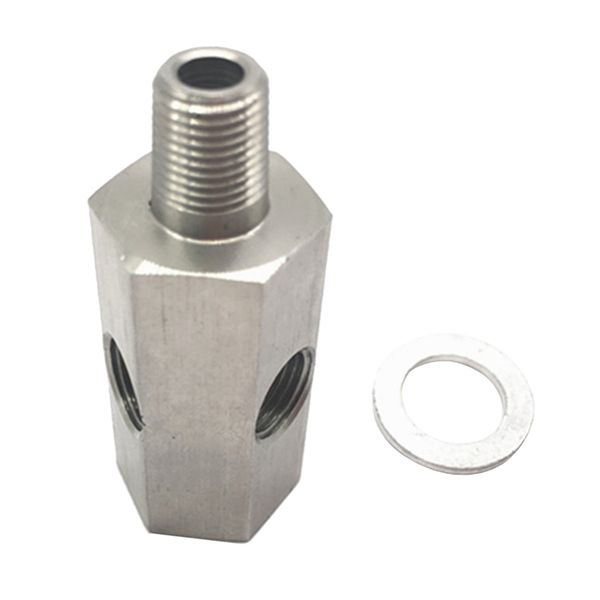 

aluminum oil pressure gauge adapter m10 to 1/8 npt t-gauge sensor