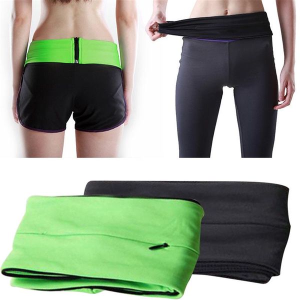 

outdoor mobile phone anti - theft pockets sports running waist bag belt yoga close-fitting riding zipper pockets gym bags