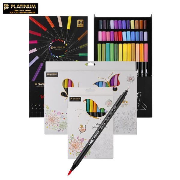 

dual-tip watercolor brush marker graphic drawing manga soft brush and fineliner cartoon design art marker aquarelle pen