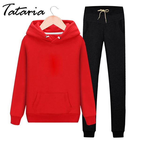 

women's tracksuits 2 piece set hooded sweatshirt and pants for women two piece set casual basic harem pants sweatshirt female, White