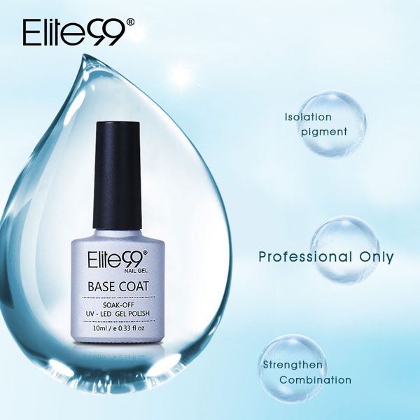 

elite99 10ml primer base coat for soak off uv nail gel polish glue long lasting lacquer shiny sealer manicure nail gel varnish, Red;pink