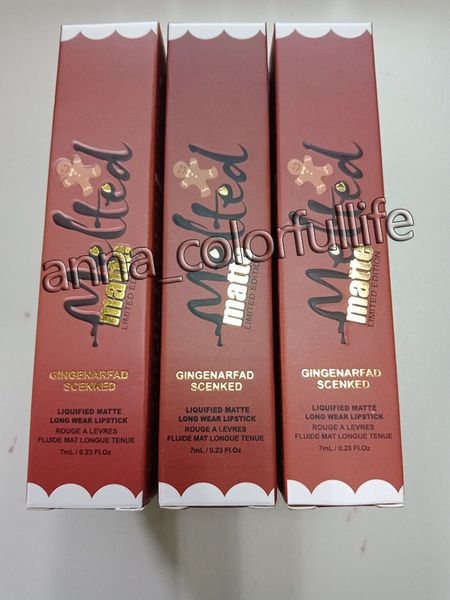 Faced Lip Gloss Melted Matte Limited Edition Dindenarfad Scenked Gingerbread Man Matte Long Wear Liquid Lipstick Lipgloss Homemade Lip Gloss Lip Gloss