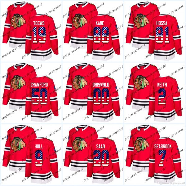 

Youth USA Flag Stitched 91 Anthony Duclair Chicago Blackhawks Clark Griswold Bobby Hull Jonathan Toews Patrick Kane Duncan Keith Jersey