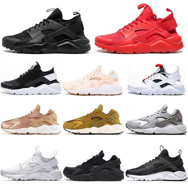 

2019 hotsale huarache 4,0 1,0 мужчины женские кроссовки тройной белый зеленый красный розовый balck розовое золото спортивные кроссовки разм