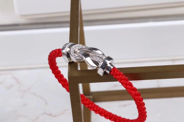 

brand design horseshoe bracelet 925 silver jewelry for women fashion famous france brand half zircon lucky 8 bracelet u bangles, Golden;silver