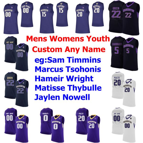 

washington huskies college basketball jerseys david crisp jersey dejounte murray devenir duruisseau dominic green greg bowman custom stitche, Black
