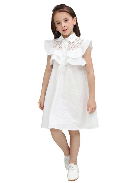 white cotton dress for baby girl