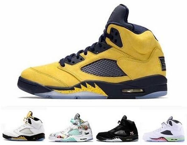 

2019 new arrival michigan 5 5s basketball shoes mens sup desert black grape white cement p51 camo oreo designer shoes us7-13