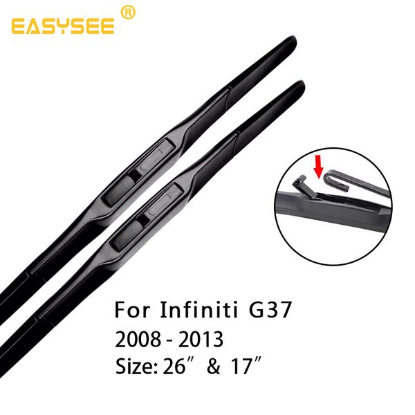 

windscreen windshield wiper blades for infiniti g37 26"&17" fit hook arms 2008 2009 2010 2011 2012 2013