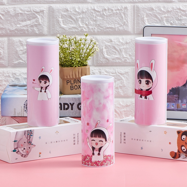 

newmebox fashionable school pencil cases kawaii stationery box for girls pretty cosmetics boxes multifunctional universal style