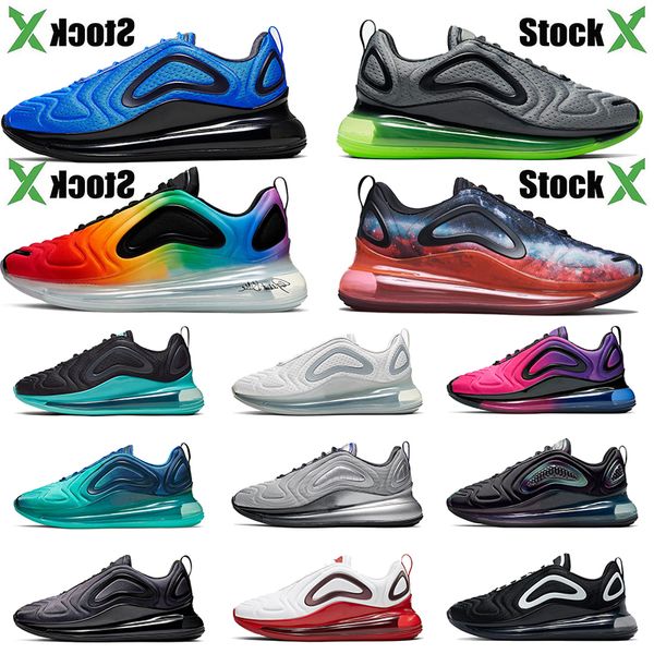 

fashion 720s running shoes trainers blue grey volt be true silver sunset sea forest for womens mens sport designer sneakers size 36-45, White;red