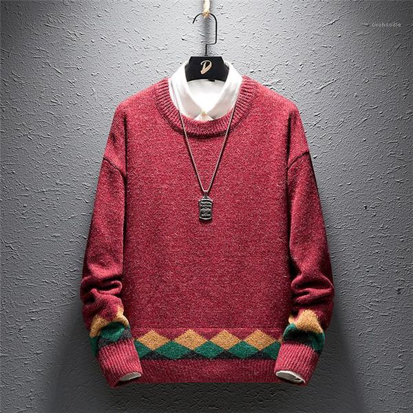 

designer sweaters spring autumn casual crew neck pullover long sleeve mens sweaters loose warm males apparel mens, White;black
