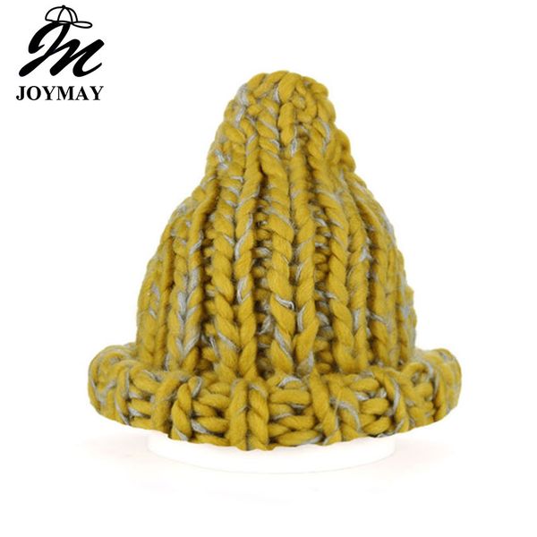 

joymay 2017 brand new winter beanies warm hat warm soft skull knitting cap hats coarse for men women crochet caps w246