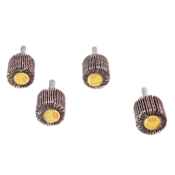 

4 pcs 25mm head 6mm shank polishing abrasive mounted flap wheels bit