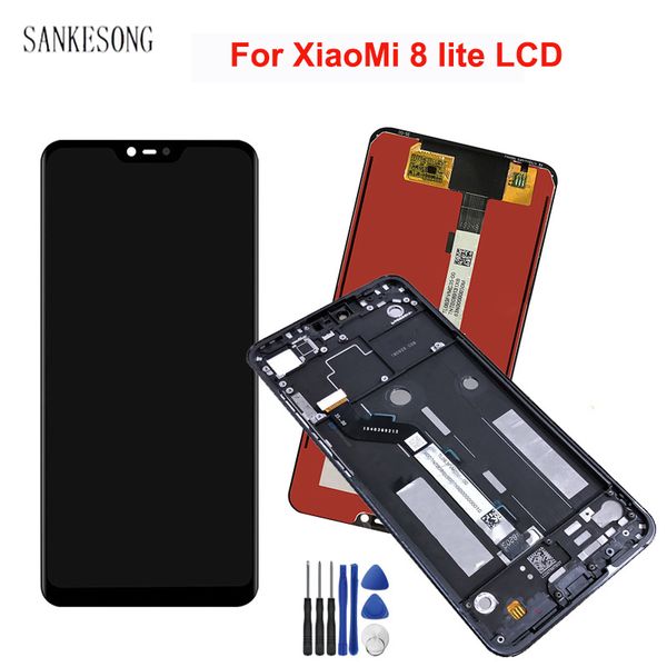 

6.26"lcd for xiaomi mi8 lite mi8 youth edition lcd display touch screen digitizer assembly for xiaomi mi8x with frame replacemen