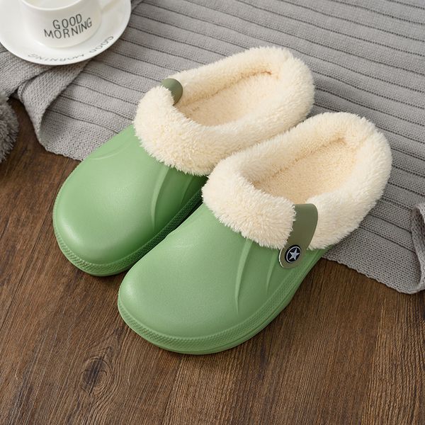 

winter house slippers home shoes thick bottom men women warm plush indoor floor lovers bedroom female felt cotton shoe, Black