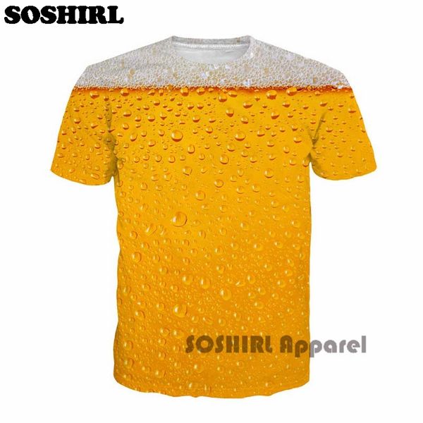 

soshirl cool summer beer full print t shirt novelty short sleeve tee man outfit causal dropship t -shirt, White;black
