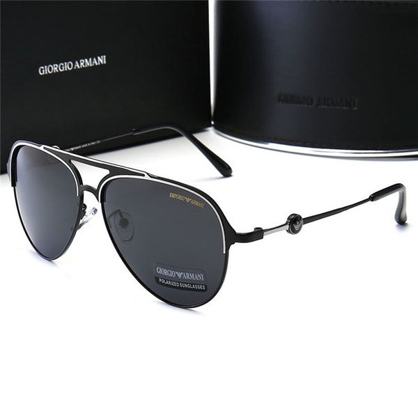 

luxury brand metal designer men women sunglasses outdoor sport sun glasses uv polarized pilot adumbral glasses with box, White;black