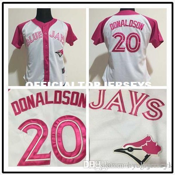 

in low price women toronto #2 tulowitzki/19 bautista/20 donaldson/55 martin blue/white/pink jersey baseball jersey mix, Black;blue